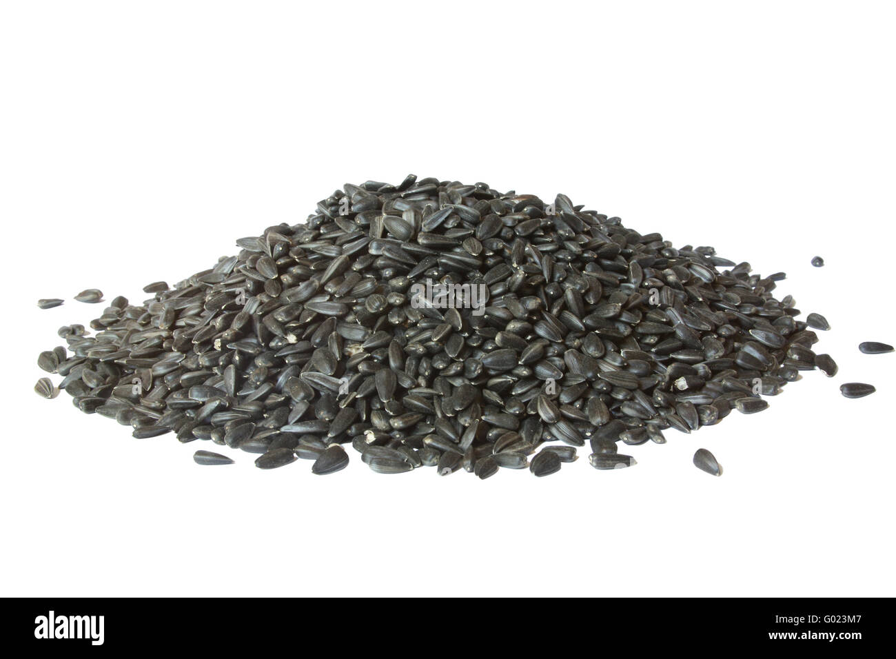 A pile of sunflower seeds. Isolated on white Stock Photo - Alamy