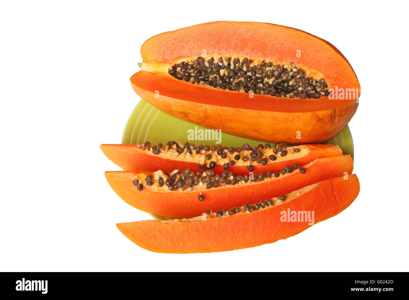 Papaya cutting Cut Out Stock Images & Pictures - Alamy