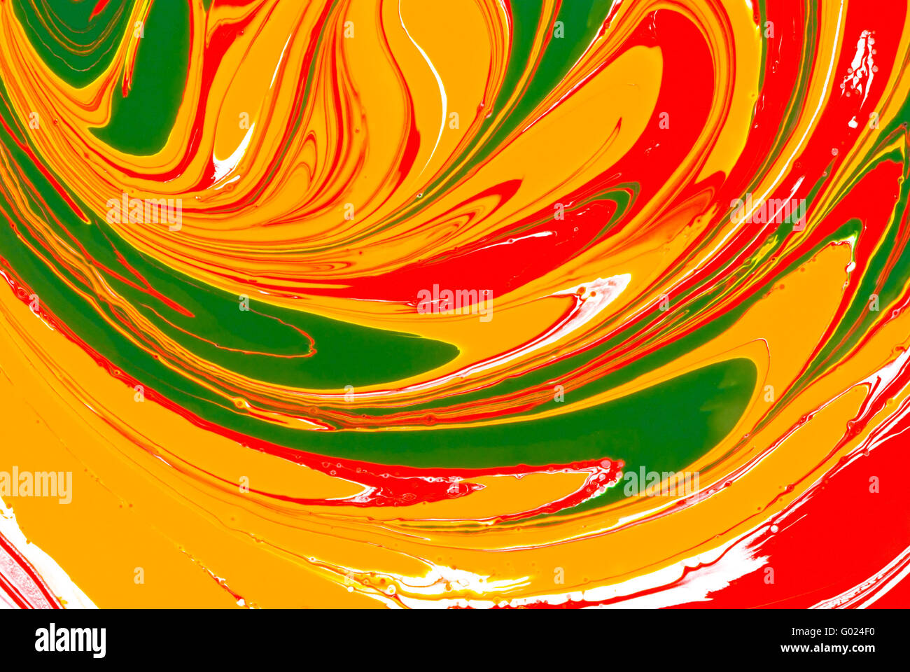 Red, yellow and green paints abstract background Stock Photo