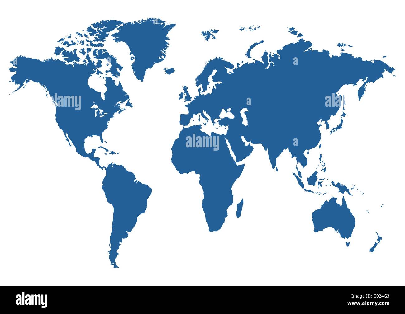 Illustrated map of the world hi res - World Map G024G3