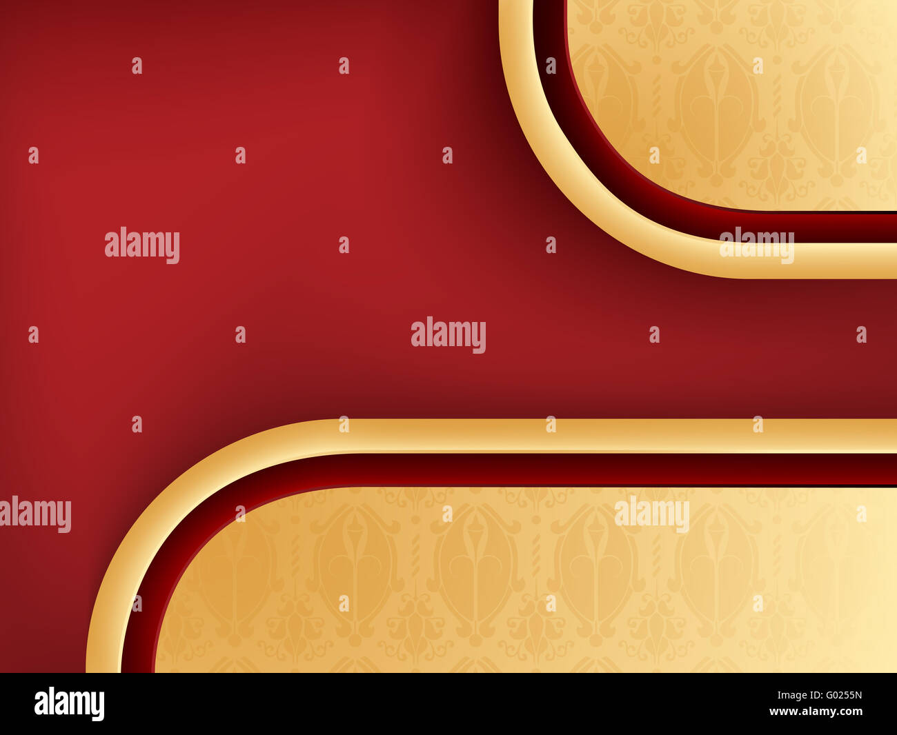 Red Damask Border Clip Art