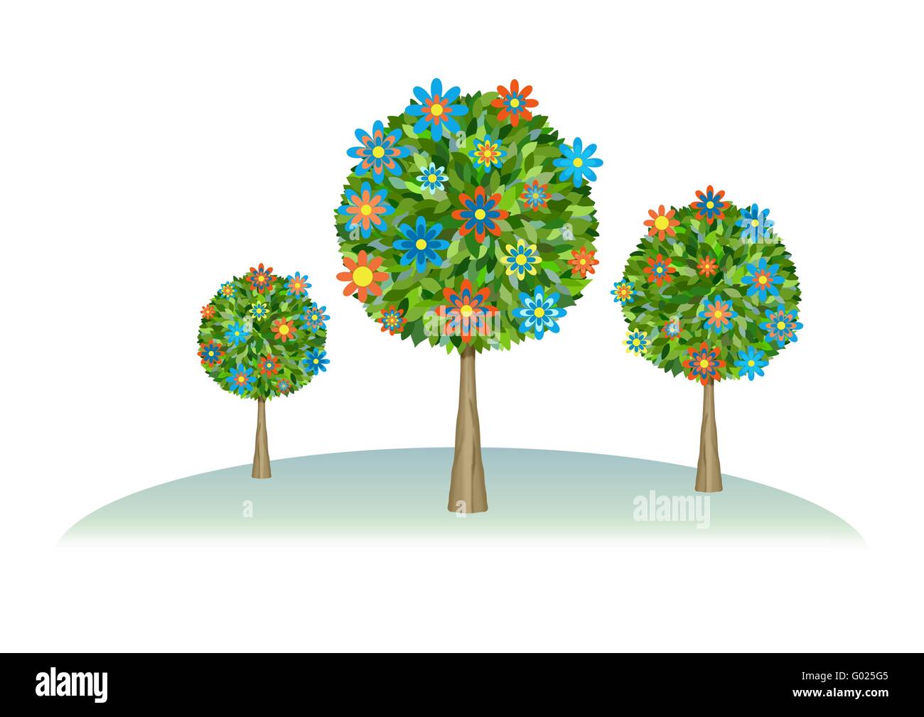 Flowers and trees cartoon hires stock photography and images Alamy