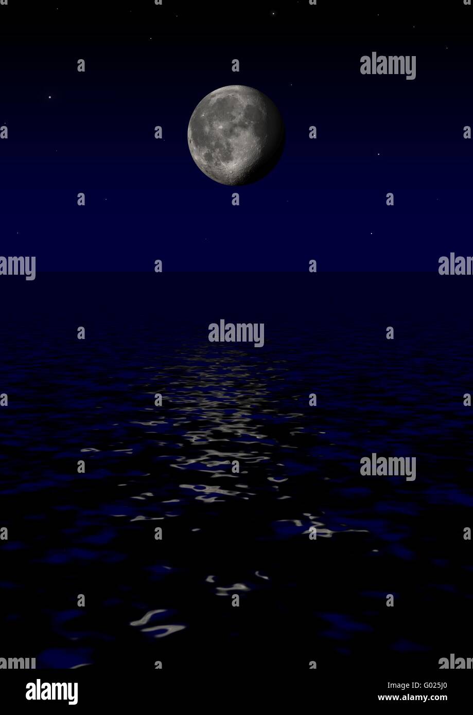 Illustrated moon hi-res stock photography and images - Alamy