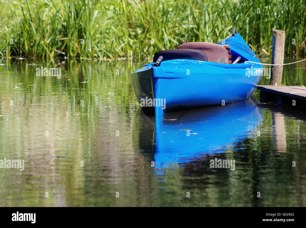 paddle boat in Spree Forest Stock Photo