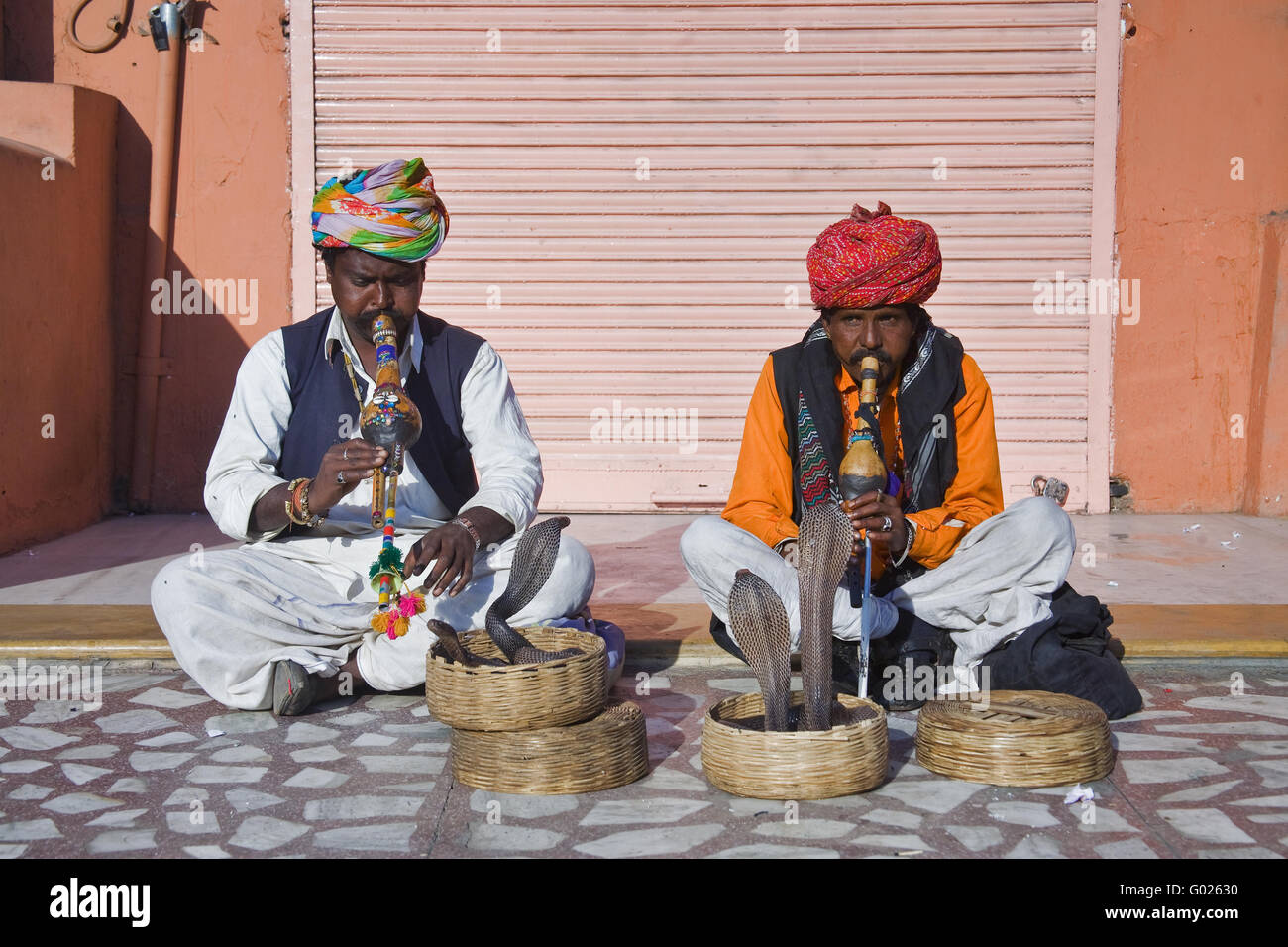 serpent charmers in North India, India, Asia Stock Photo