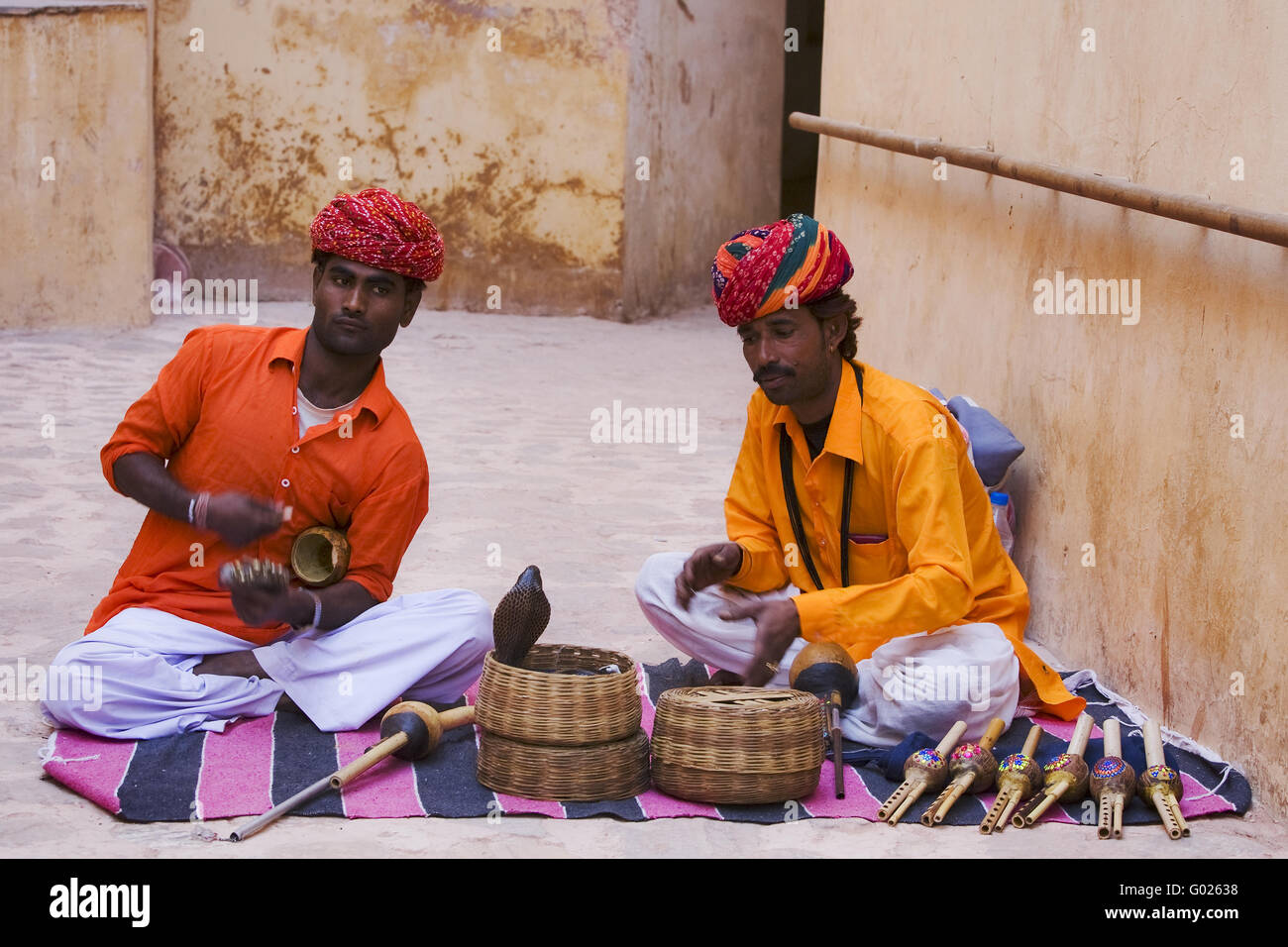 serpent charmers in North India, India, Asia Stock Photo