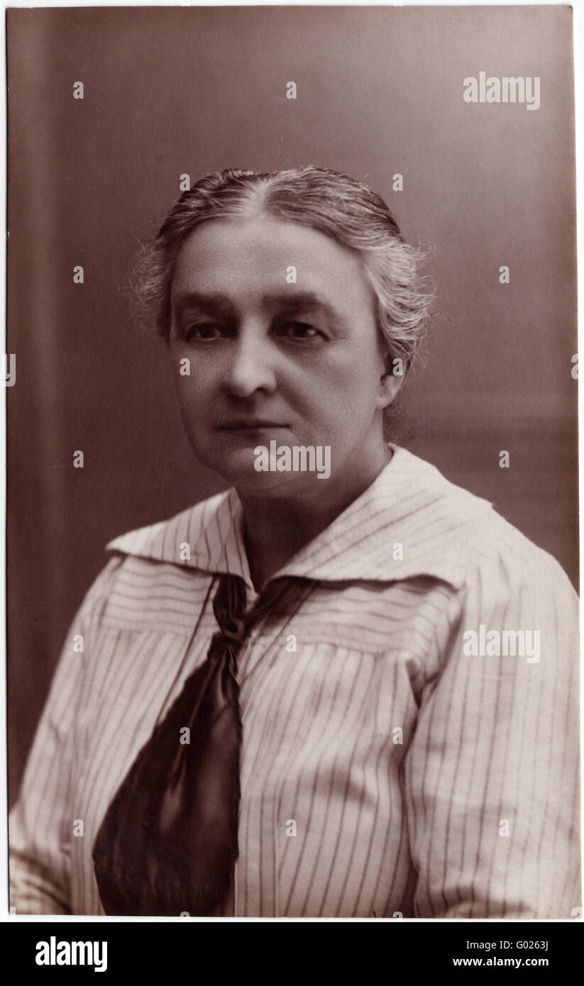 portrait  of 60 years of age woman, historic photograph, around 1927 Stock Photo