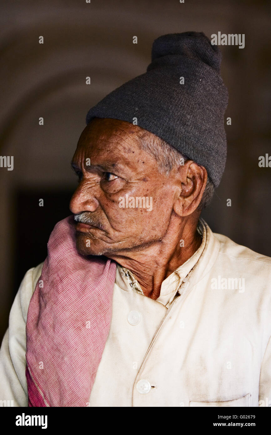 old indian mann, North India, India, Asia Stock Photo