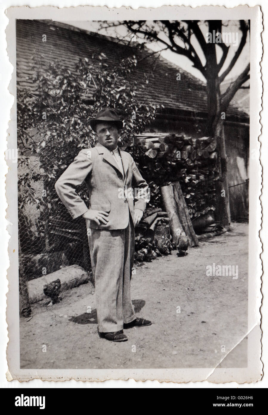 portrait of a man, historic photograph, Stock Photo