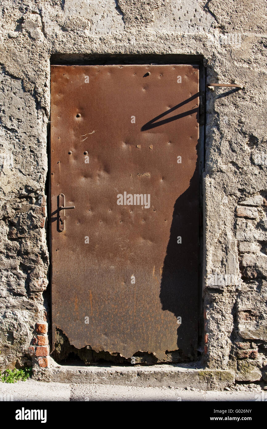 weathered door Stock Photo