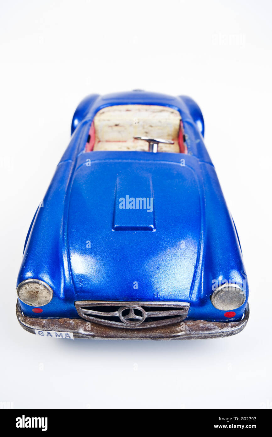 old tin toy Mercedes roadster Stock Photo