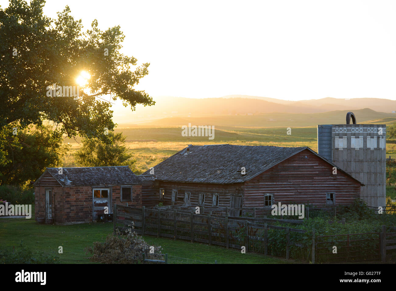 Old farm house in South Dakota, USA. Stock Photo