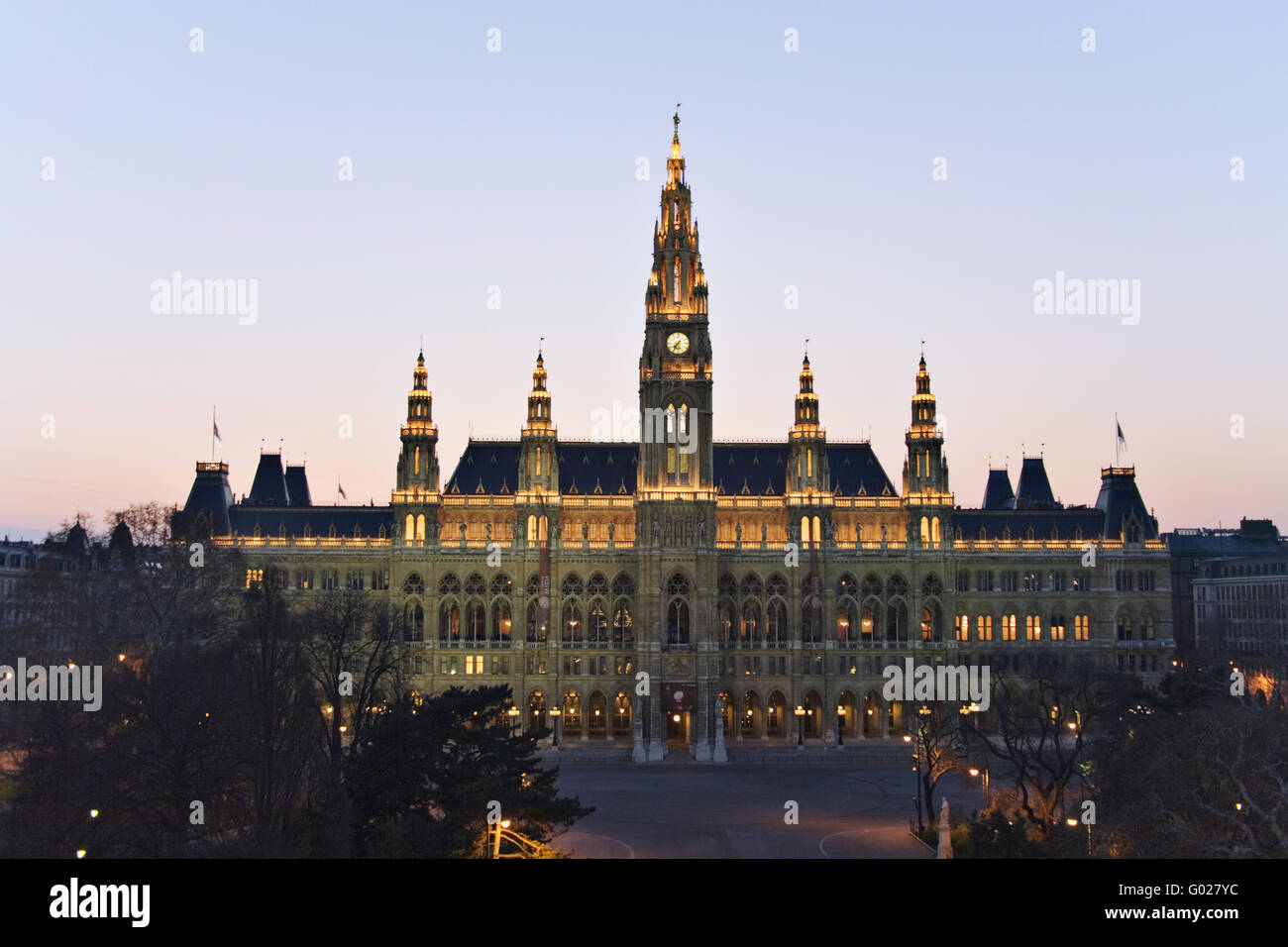 town hall square in Vienna Stock Photo - Alamy