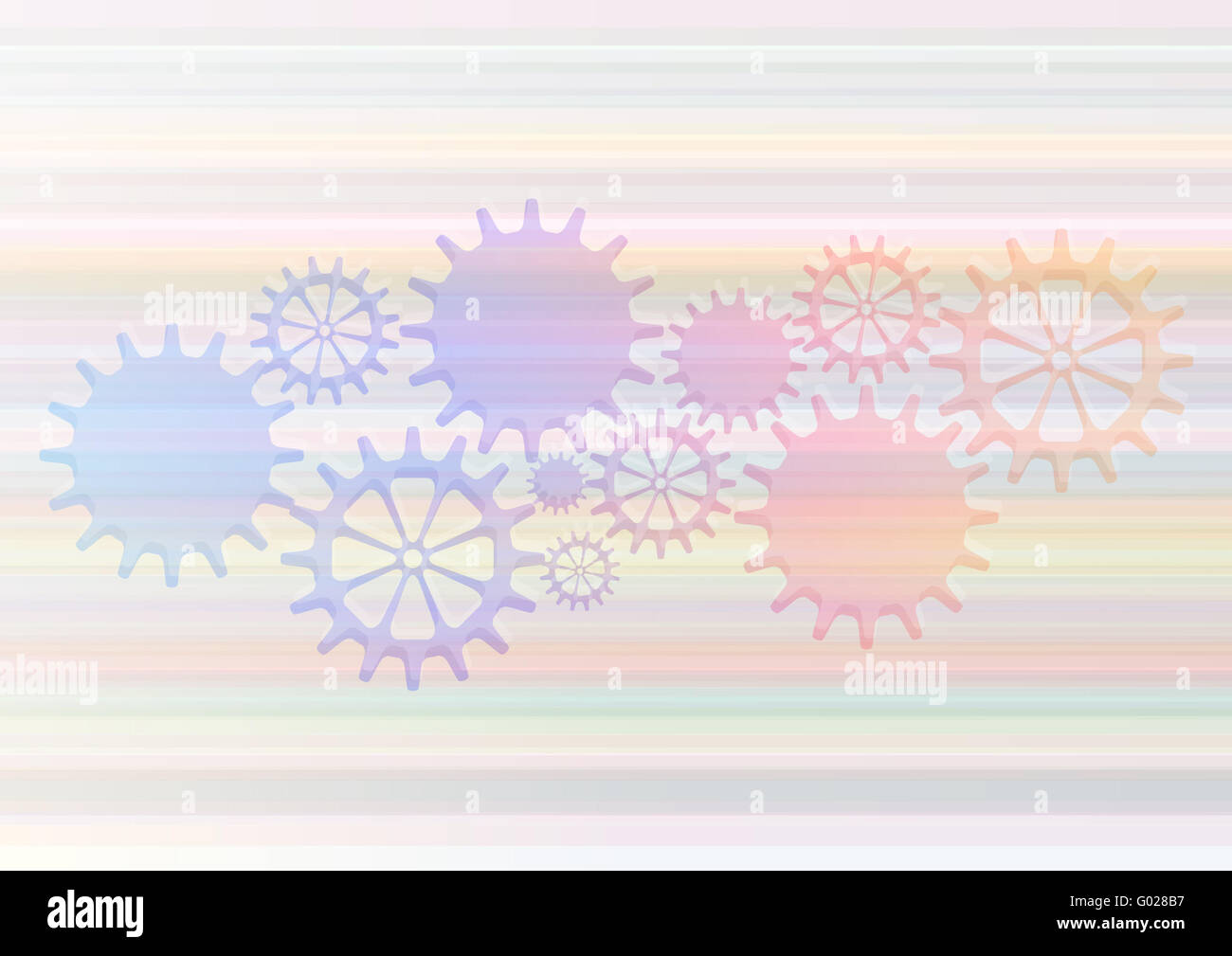 Mechanical Vector Background with Gears and Cogs Stock Photo - Alamy