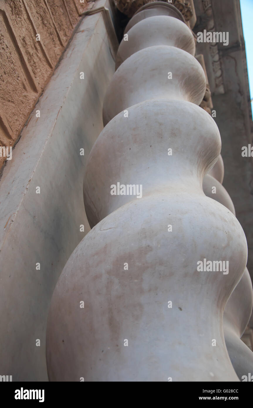 Solomonic column in Cadiz Stock Photo