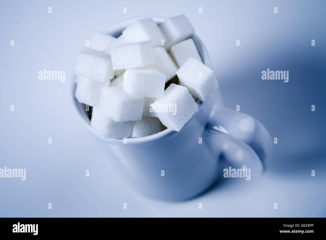 sugar cubes in a cup Stock Photo