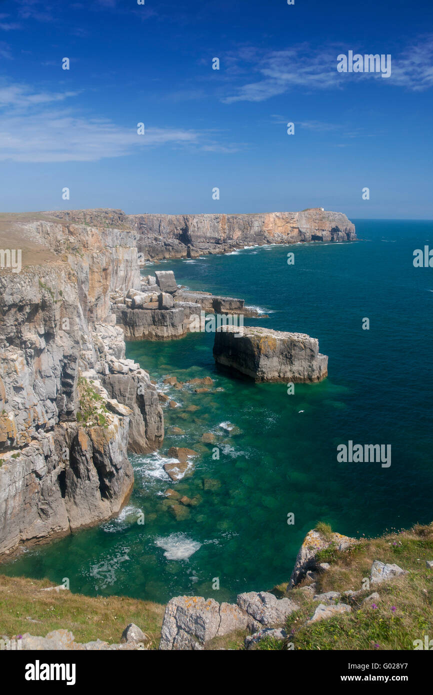 St Govan's Head Pembrokeshire Coast National Park South West Wales UK Stock Photo