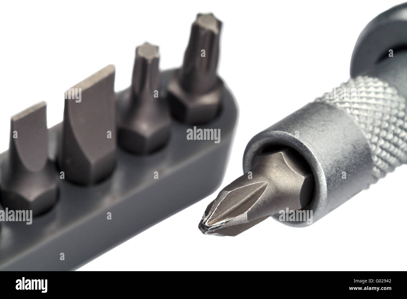 The working tool for construction and repairscrewdriver Stock Photo