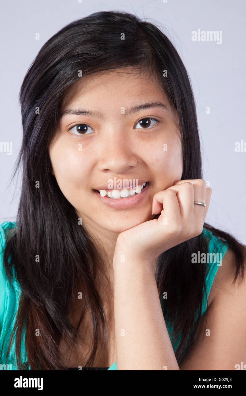 Happy cute asian woman hi-res stock photography and images - Alamy