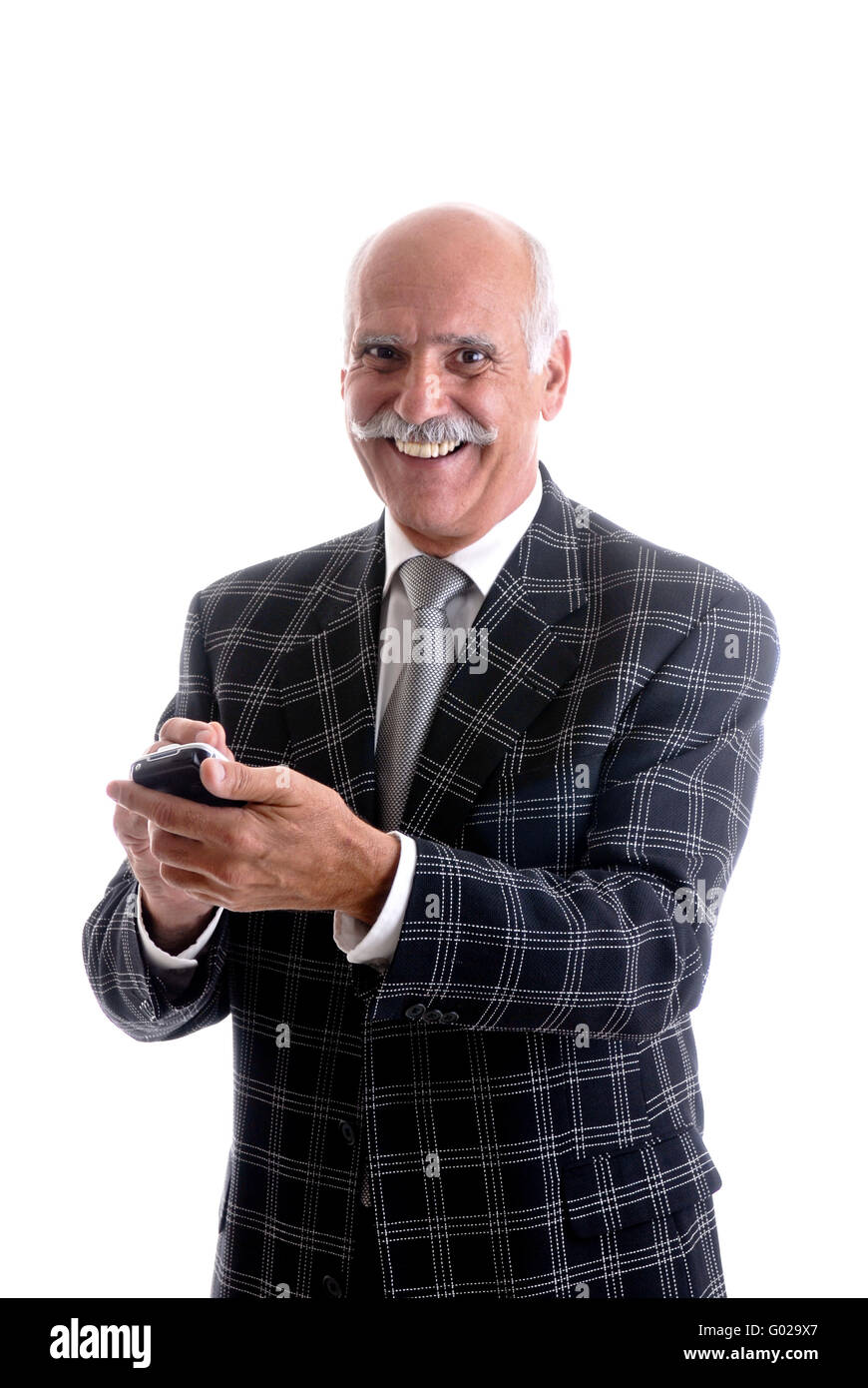 Successful Businessman with a calculator in his hand Stock Photo