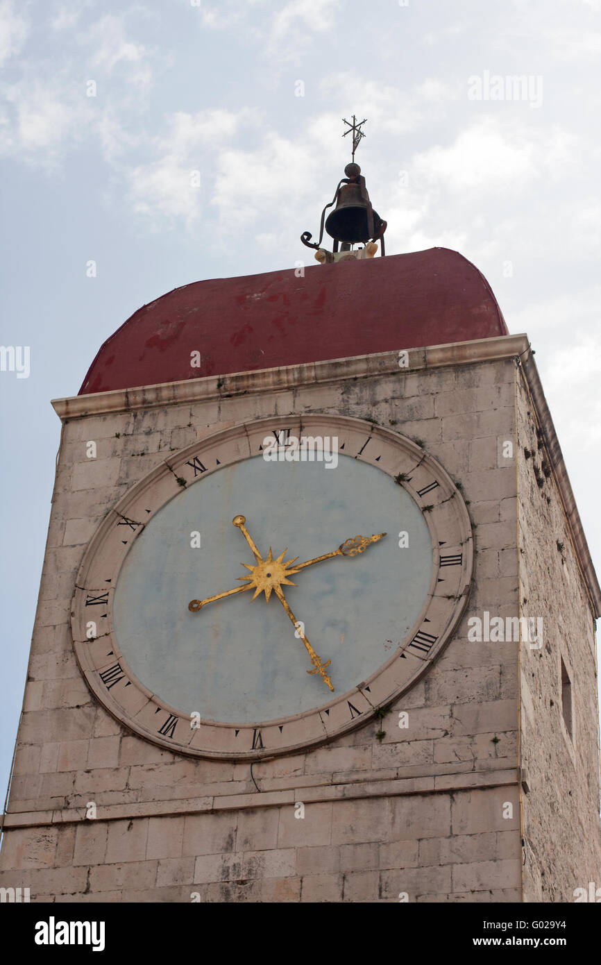Clock Tower in Trogir. Croatia Stock Photo