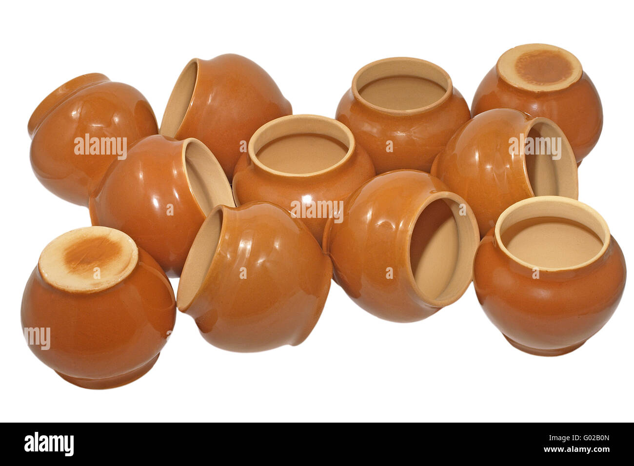 Clay pots.Isolated Stock Photo Alamy