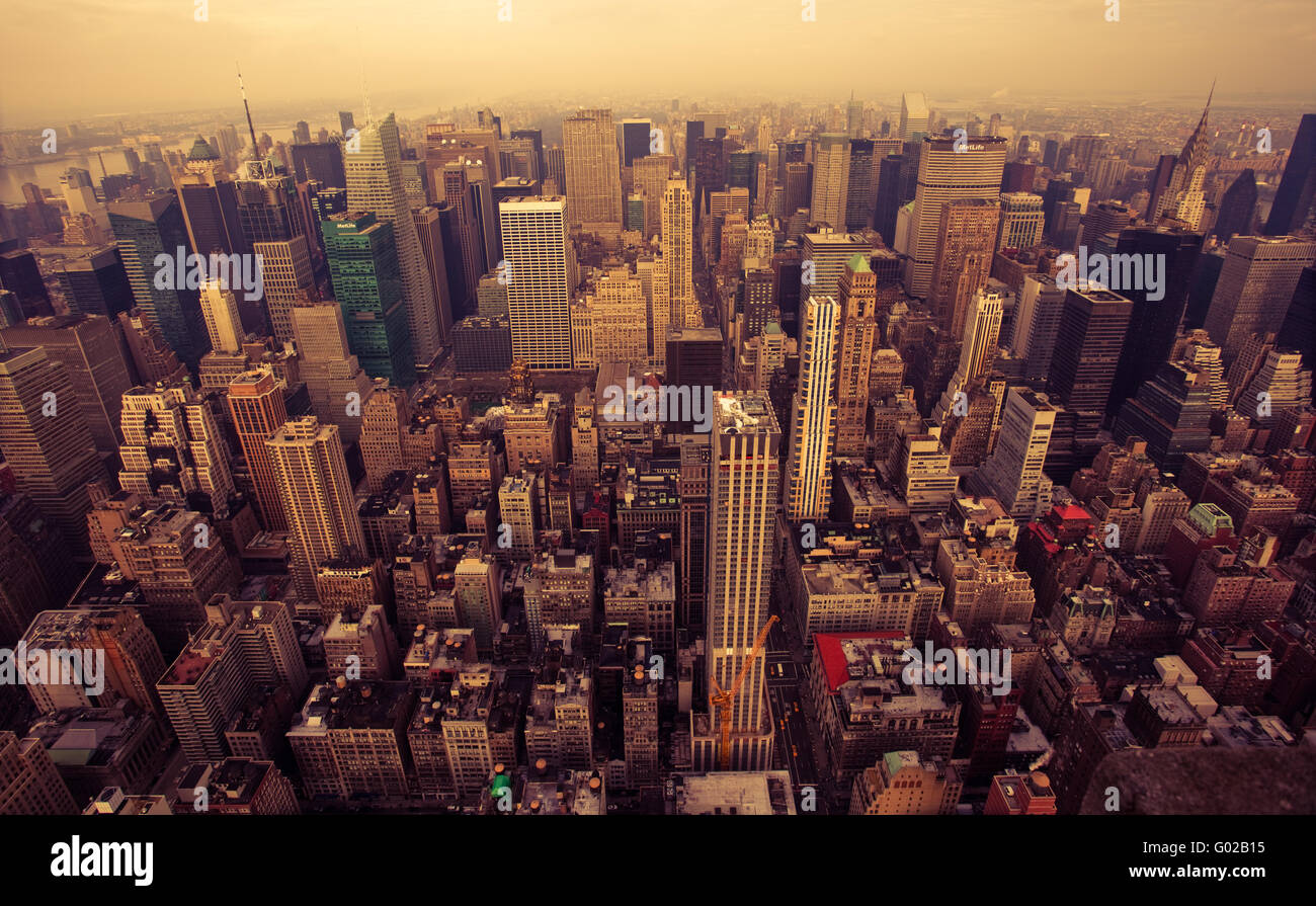 Bird Eye View Of Manhattan, New-York Stock Photo - Alamy