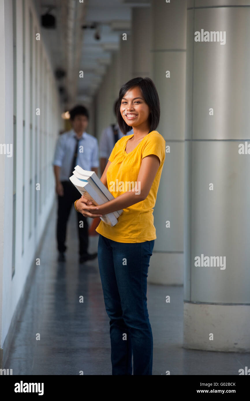 Laughing Cute College Student University Campus Stock Photo