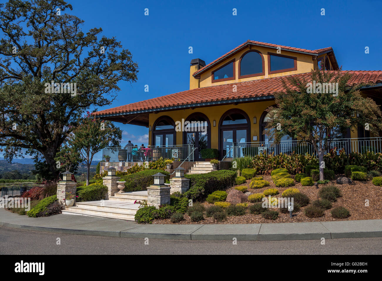 Mediterraneanstyle tasting room, wine tasting room, wine tasting