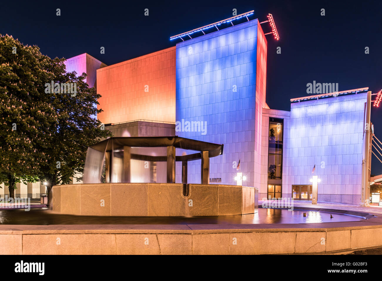 Milwaukee, WI - 6 June 2015:  Marcus Center for the performing arts where broad way plays are performed. Stock Photo