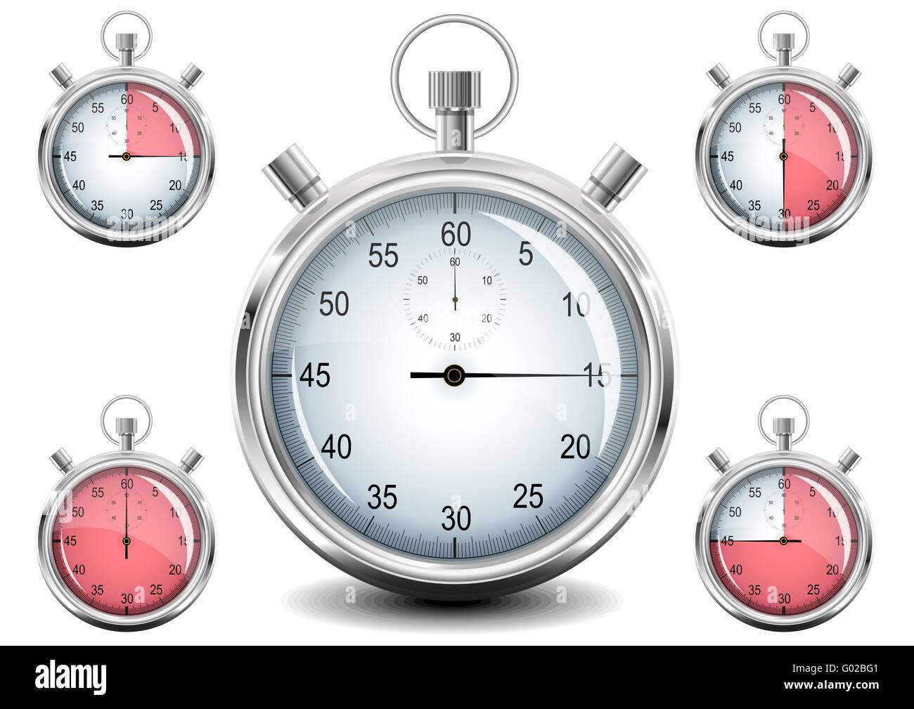 Vector Chrome Stopwatch Stock Photo Alamy