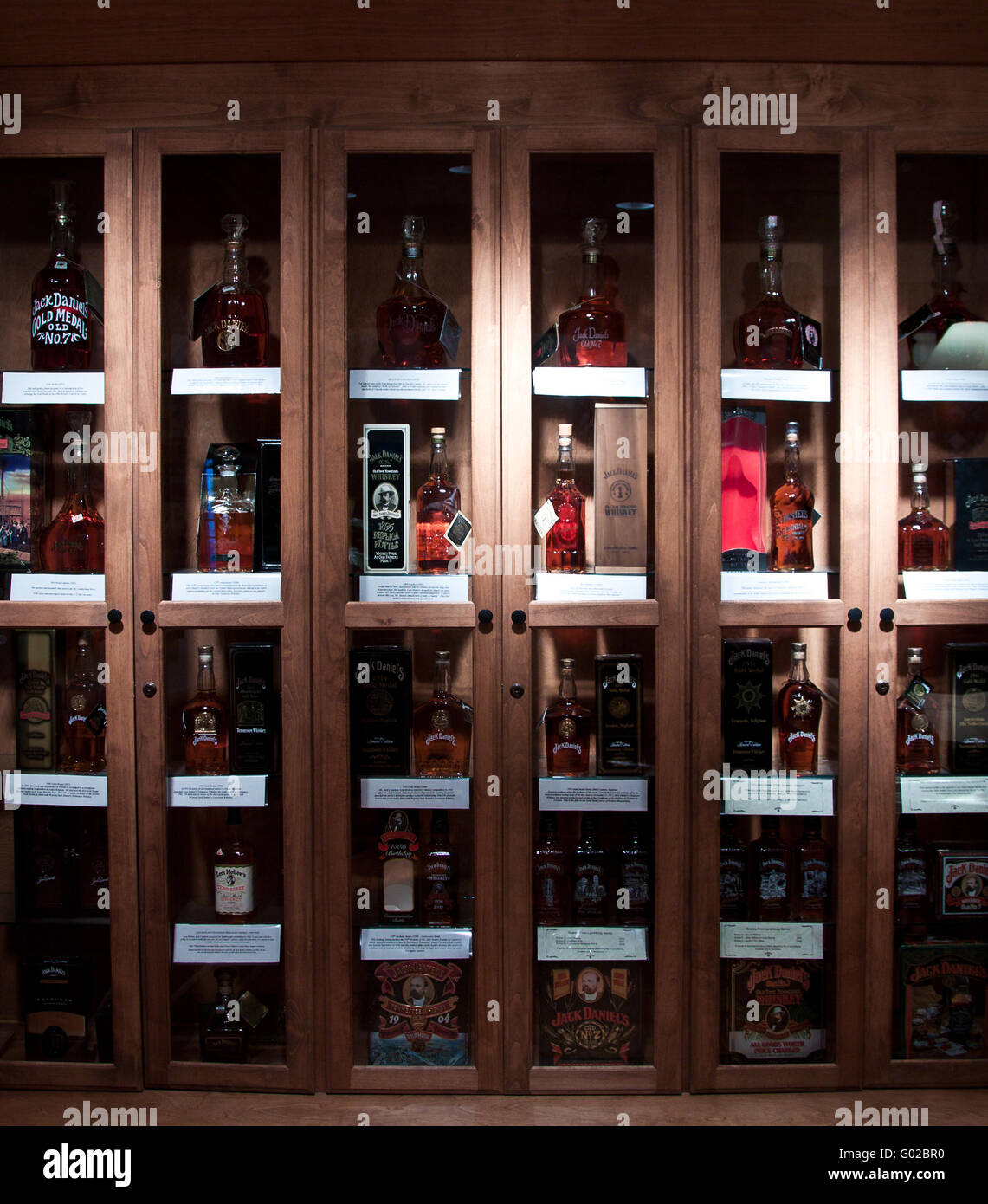 Whisky on display Stock Photo