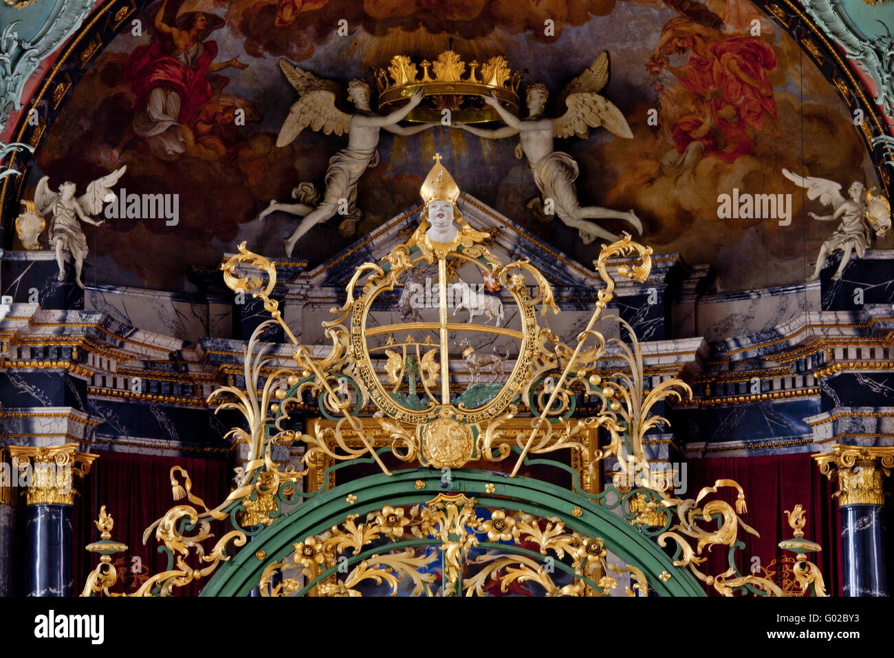 choir of the cathedral St. Gallen, Switzerland Stock Photo