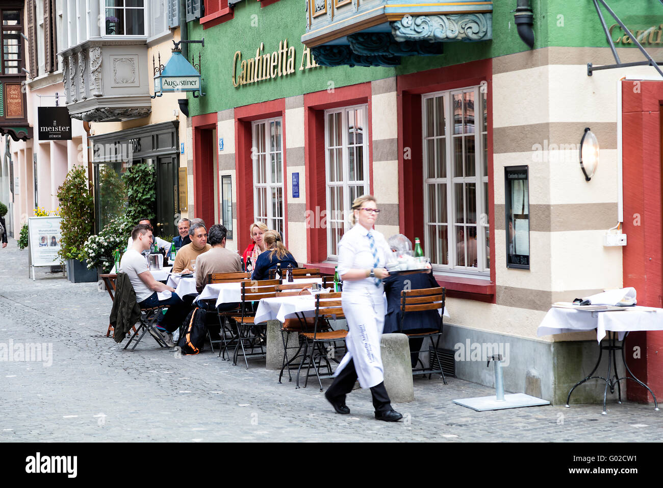 Restaurant in Zurich City, Switzerland Stock Photo Alamy