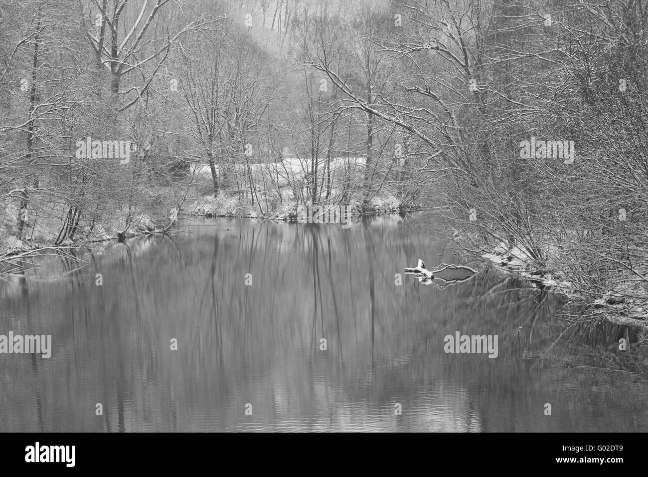 winter river Stock Photo