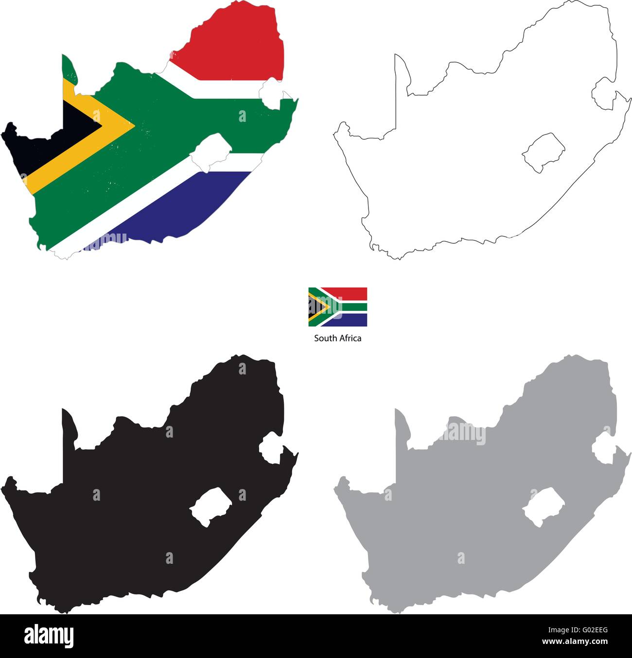 South africa map region hi-res stock photography and images - Alamy