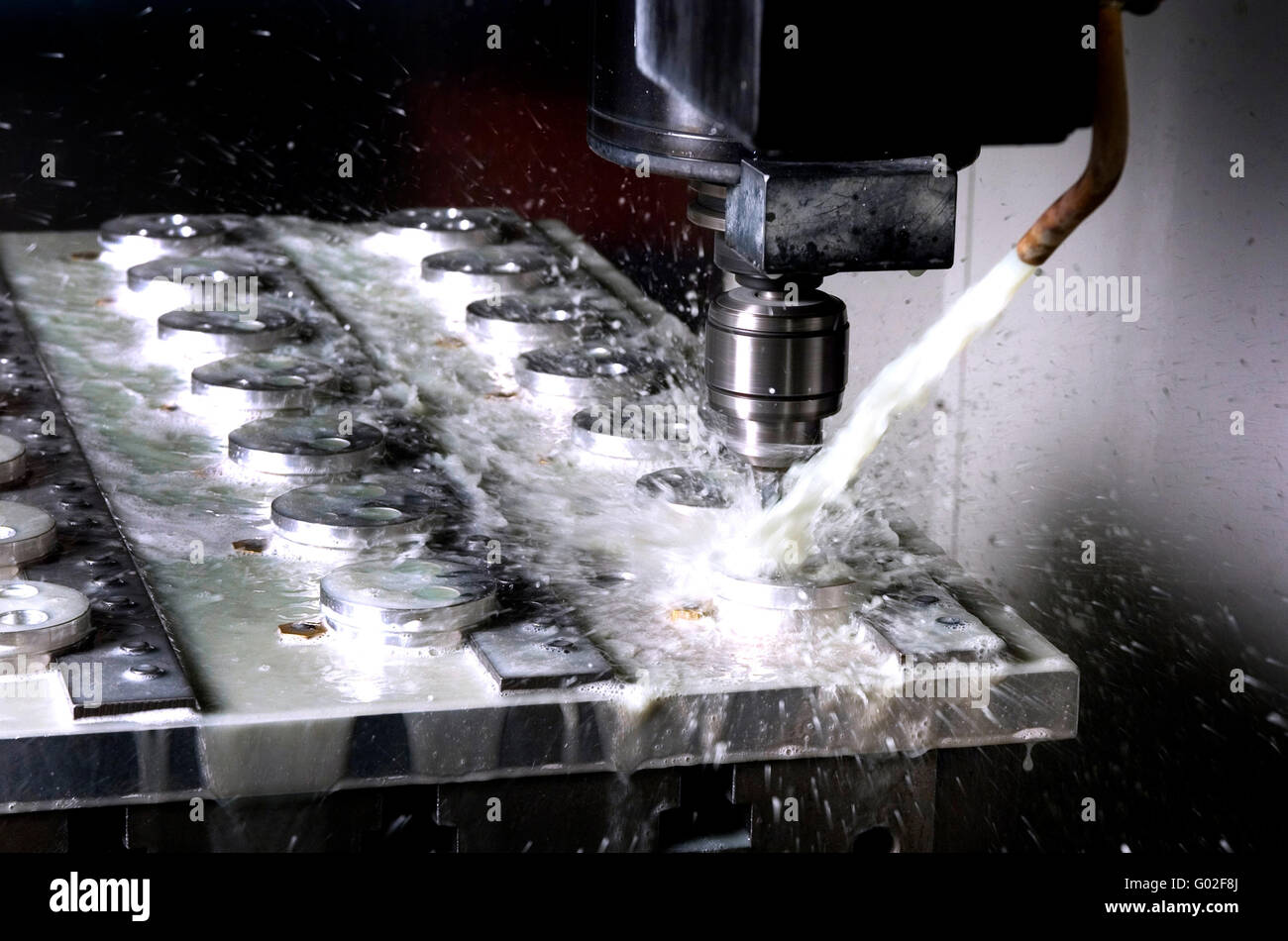 Industrial machinery with water jet Stock Photo Alamy