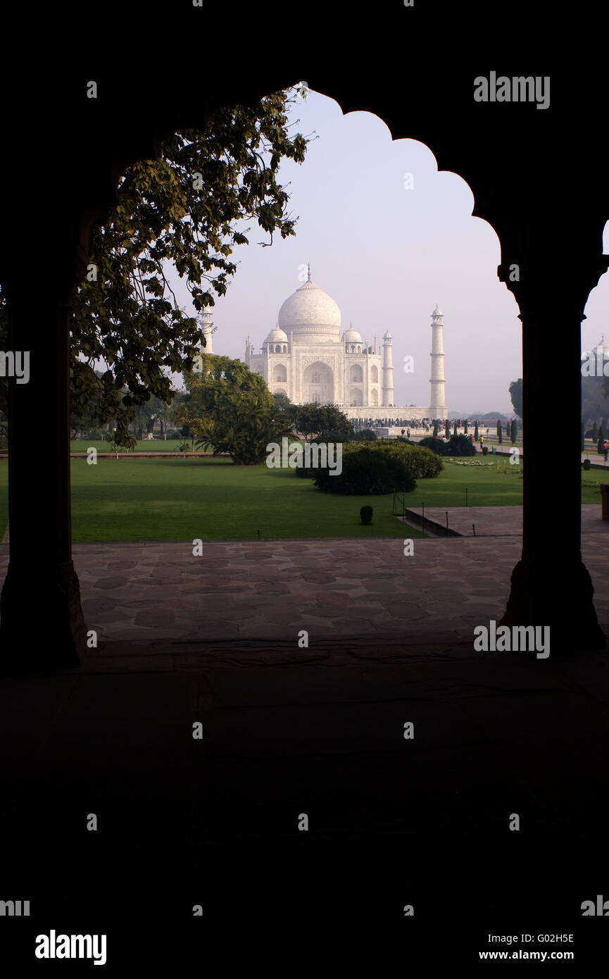 Taj Mahal Wonder of the World in Agra Stock Photo
