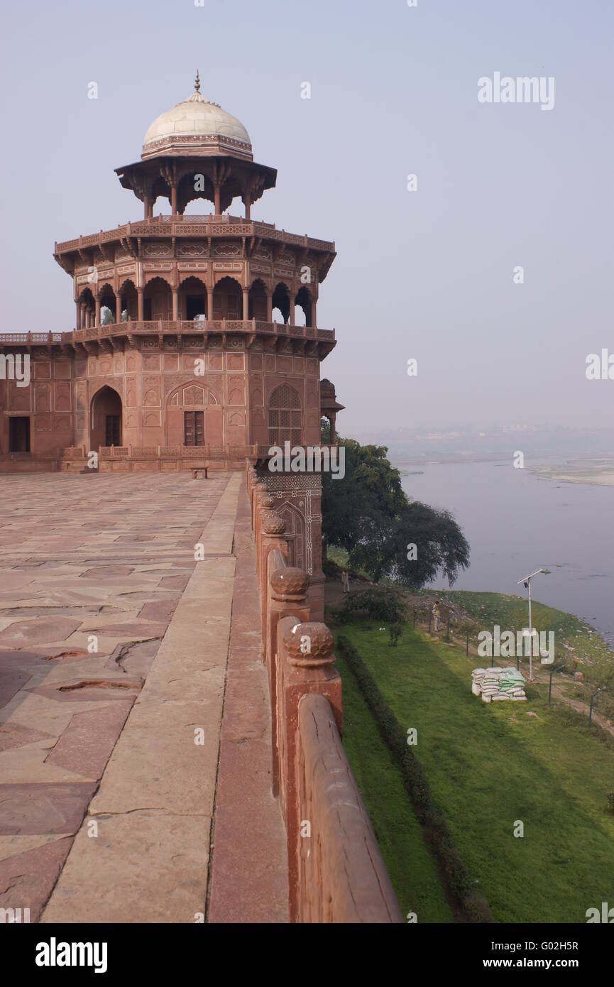 Cultivation of red sandstone of the Taj Mahal Stock Photo