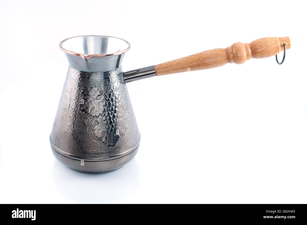 Old style coffee pot isolated on white background Stock Photo Alamy