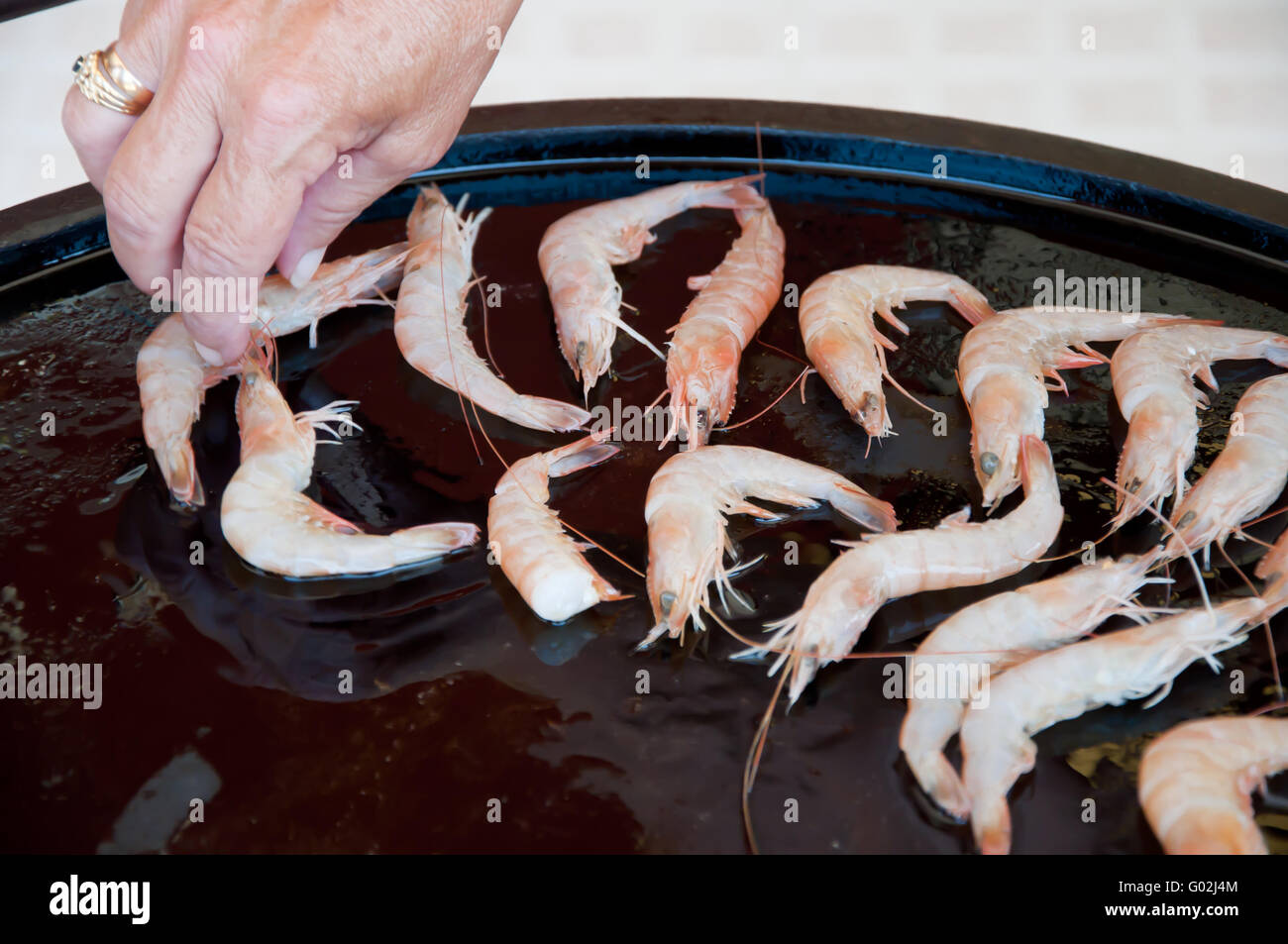 grilled prawns Stock Photo