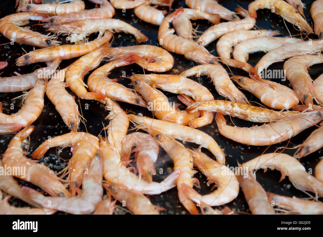 grilled prawns Stock Photo