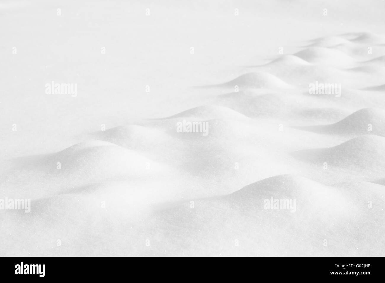Winter landscape with hills covered with snow Stock Photo