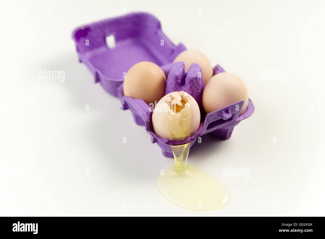 eggs in a cartom Stock Photo