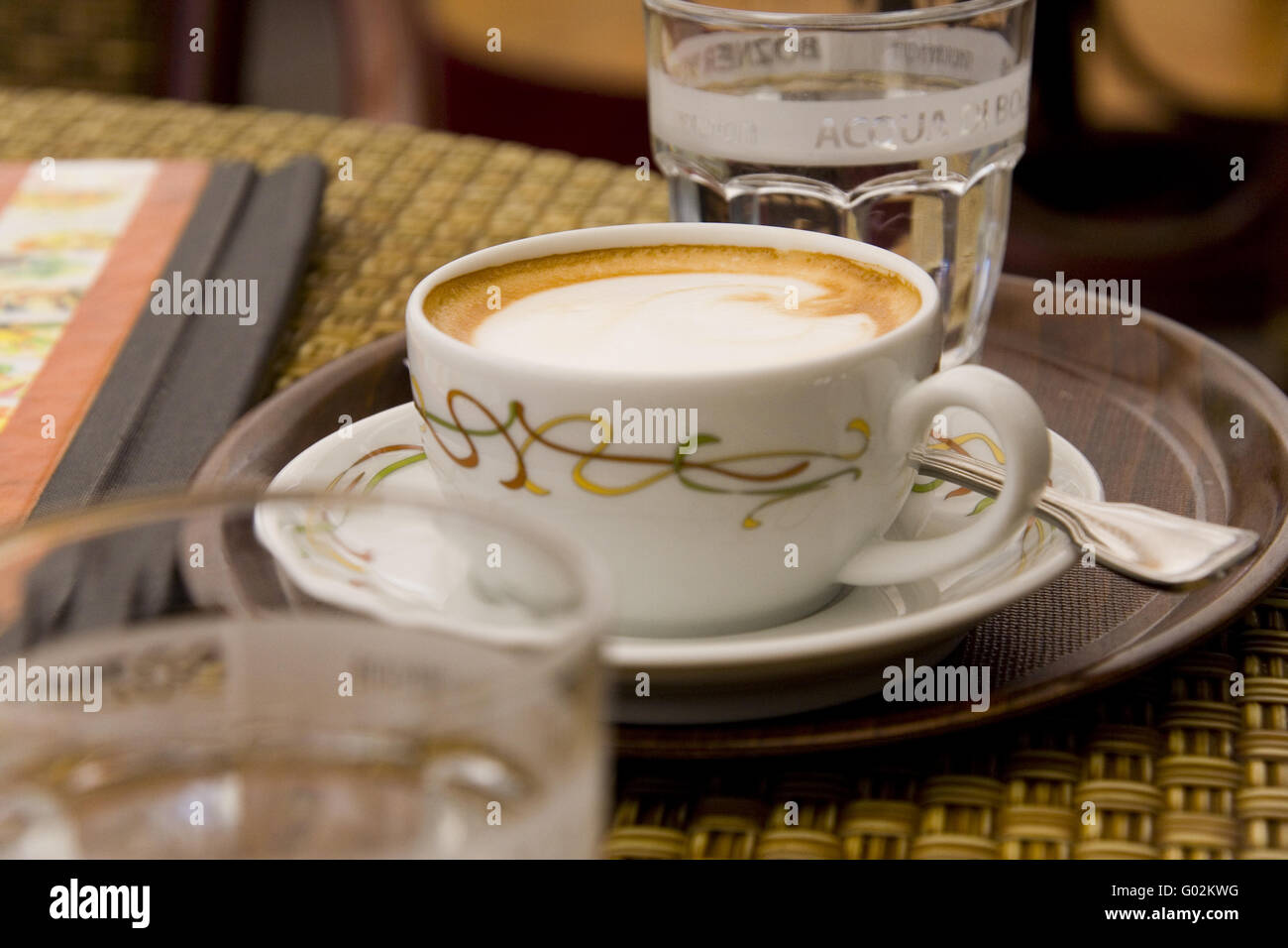 Melange in a coffee house Stock Photo