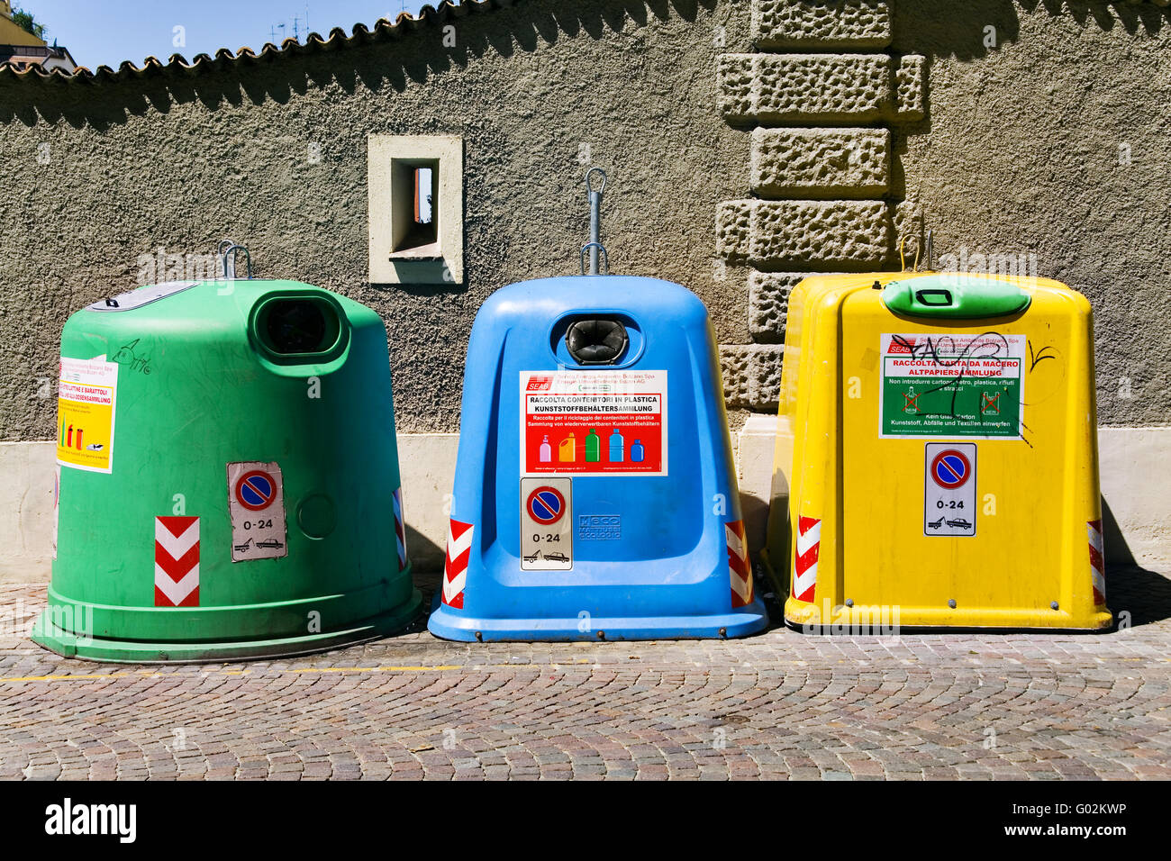 trashcan in Italy Stock Photo