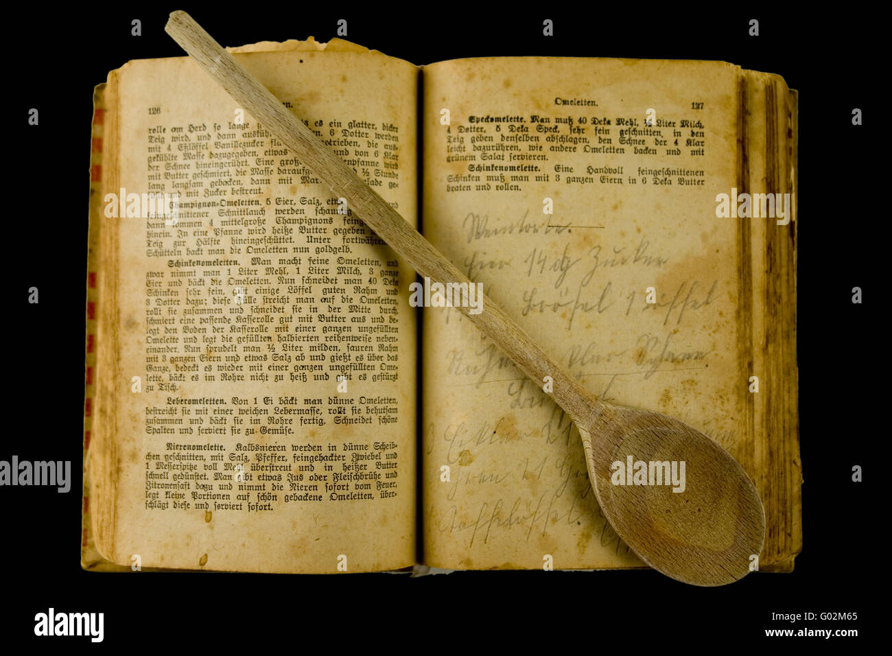 Old cookery book Stock Photo