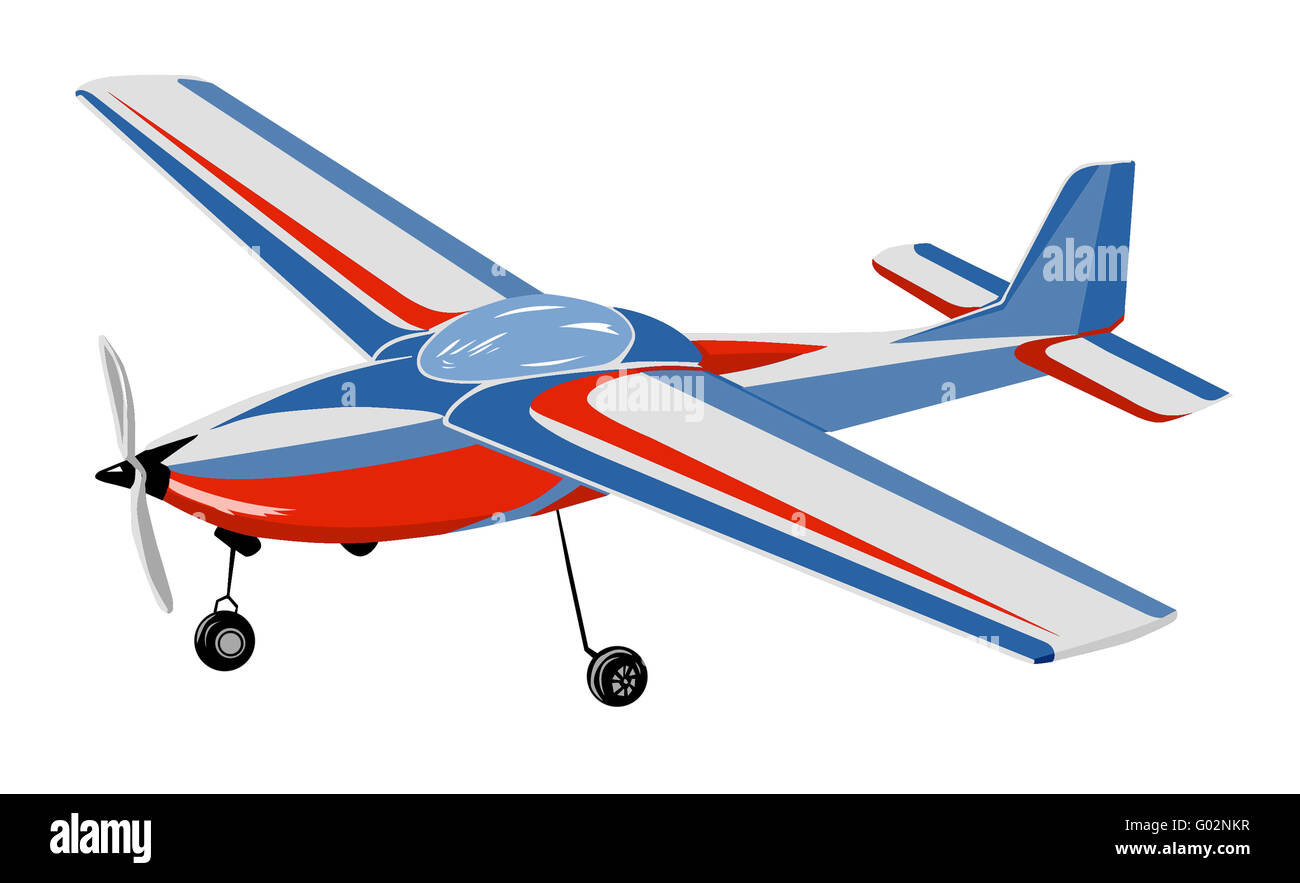 vector silhouette of the plane on white background Stock Photo - Alamy