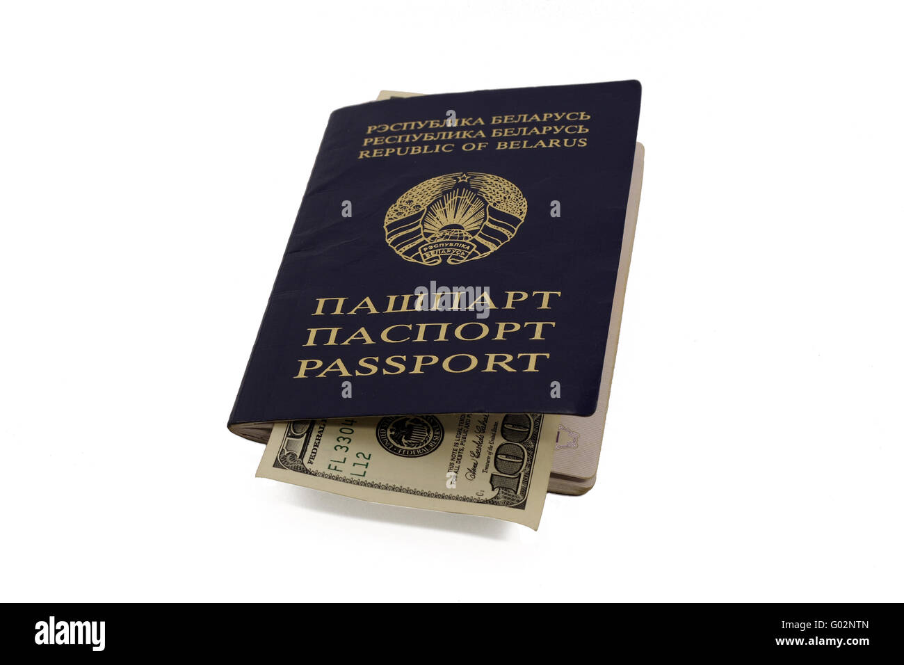 Belorussian passport Stock Photo