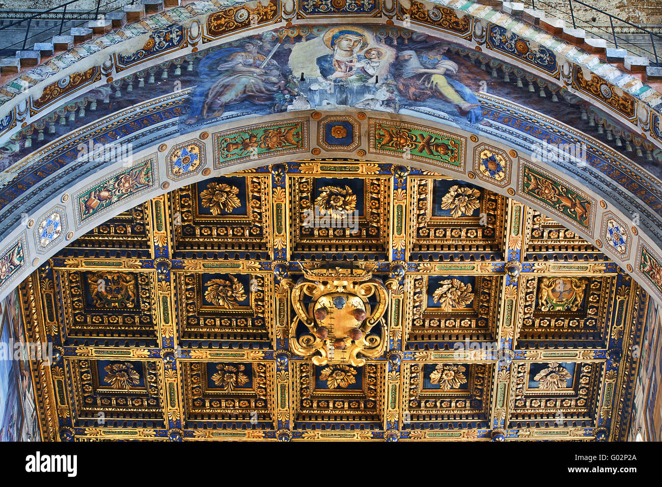 ceiling detail of the Pisa Duomo, Tuscany, Italy Stock Photo